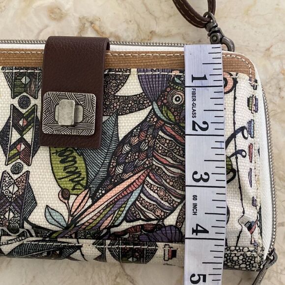 Sakroots Geometric Spirit Desert Owl Smartphone Crossbody Purse - Picture 15 of 16
